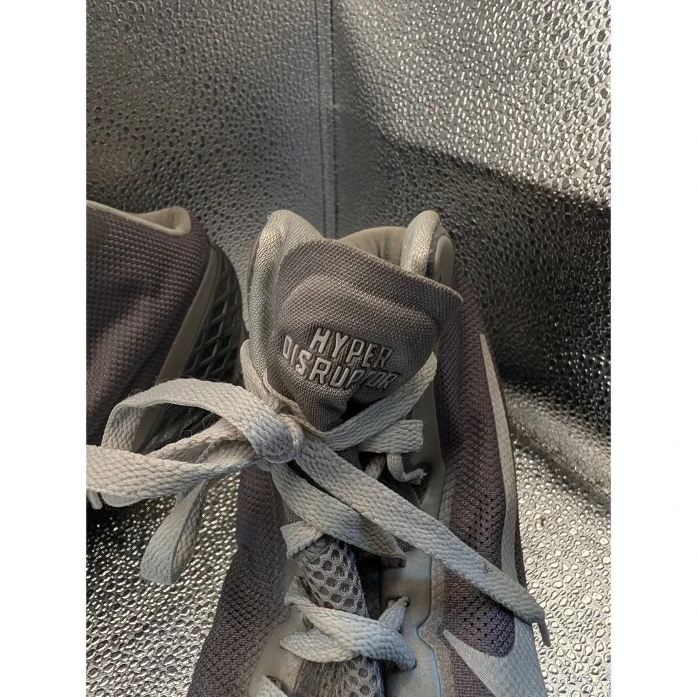 Nike Zoom Hyper Disruptor Mens 12 Grey Charcoal Basketball Shoes 548180-001